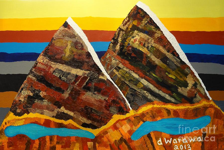 Abstract Painting - Twin Peaks by Douglas W Warawa