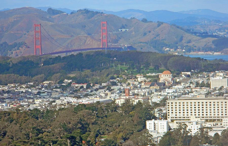 Twin Peaks Golden Gate View Photograph by Emmy Vickers