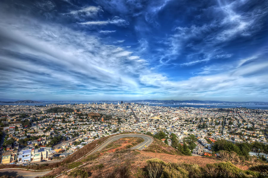 Twin Peaks view of San Francisco 2 Photograph by Jennifer Rondinelli Reilly - Fine Art Photography