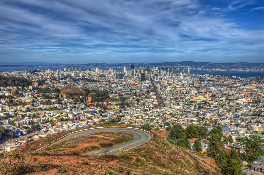 Twin Peaks view of San Francisco 4 Photograph by Jennifer Rondinelli Reilly - Fine Art Photography