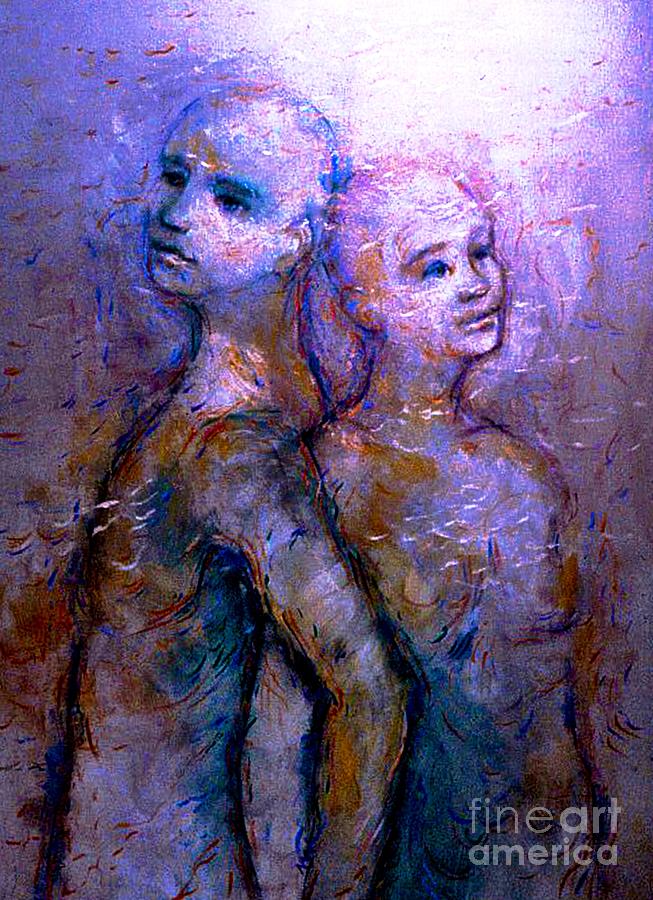 Twin Souls 1 Painting by Nancy Wait