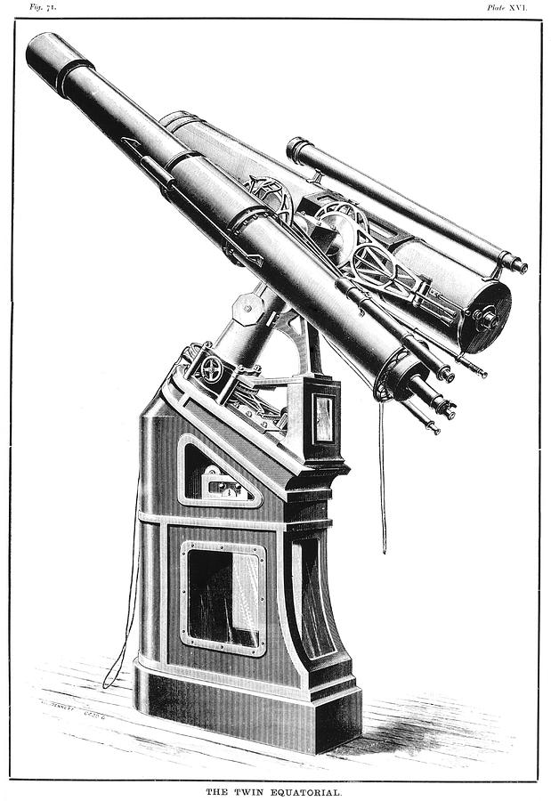 Twin telescope, Tulse Hill Observatory Photograph by Science Photo Library