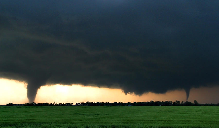 Twin Tornadoes Photograph by Dan Whittaker - Fine Art America