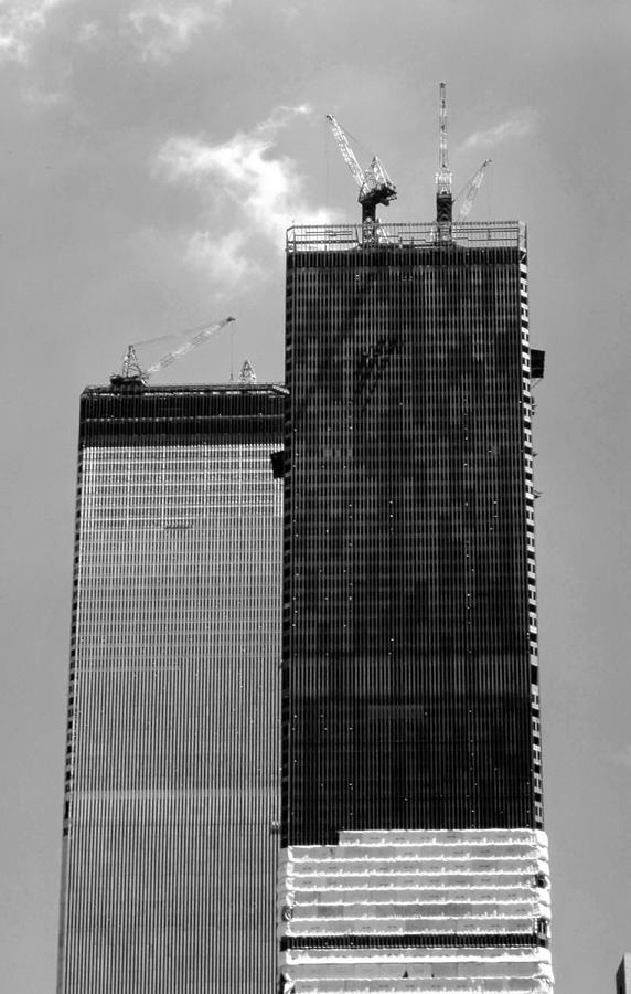 Twin Towers Construction Photograph by John Schneider