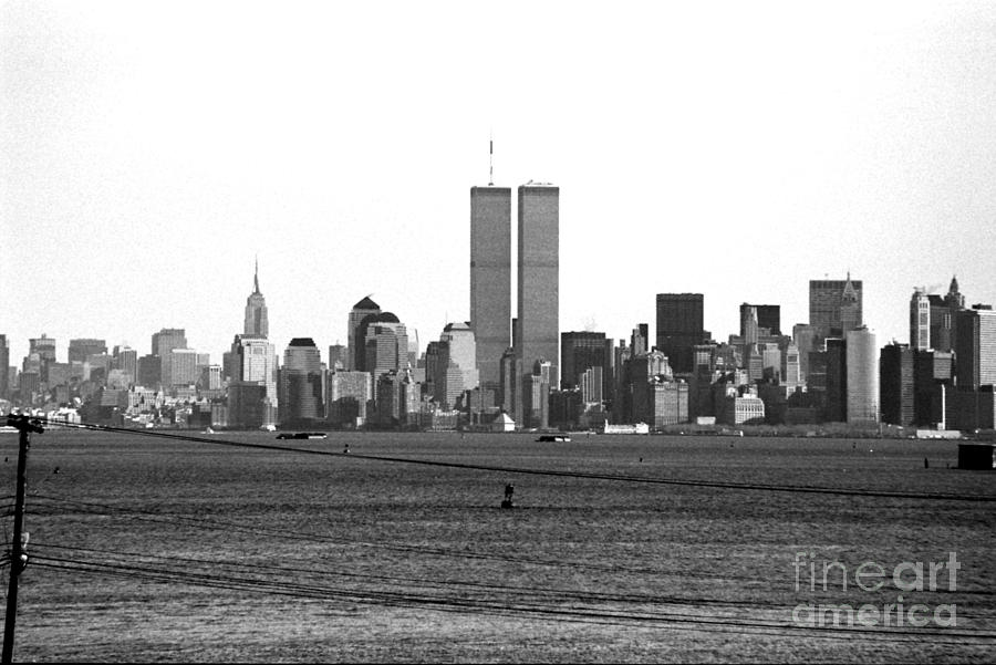 Twin Towers from Staten Island Photograph by John Rizzuto