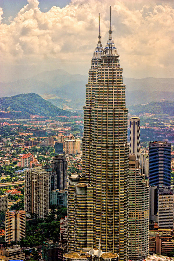 Architecture Photograph - Twin Towers of Kuala Lampor by Linda Phelps