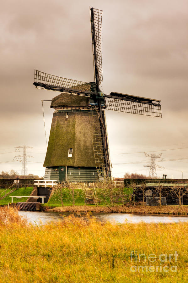 Architecture Photograph - Twiske Windmill by Gabriela Insuratelu