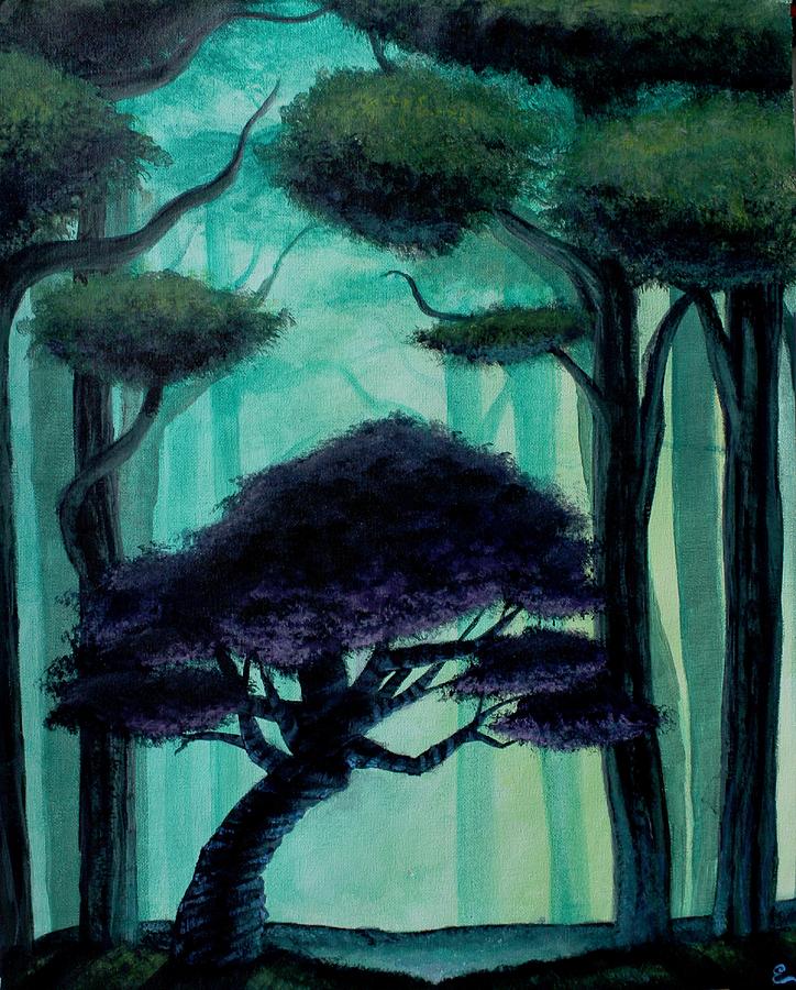 Tree Painting - Twisted Forest by Erin Scott