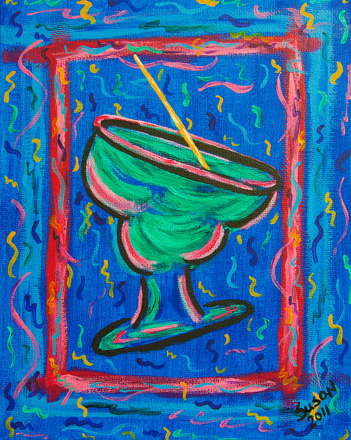 Twisted Margarita Painting by Susan Cliett