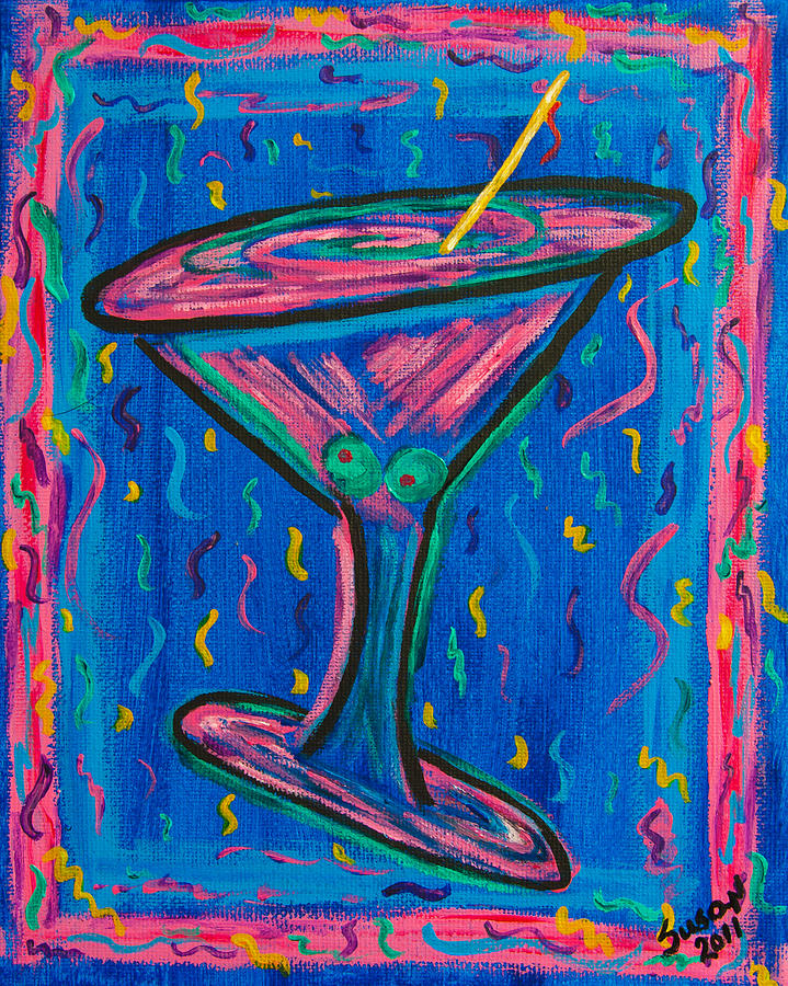 Twisted Martini Painting by Susan Cliett