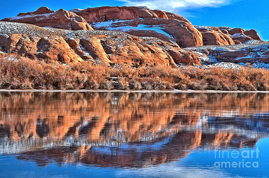 Twisted Red Rock Reflections Photograph by Adam Jewell