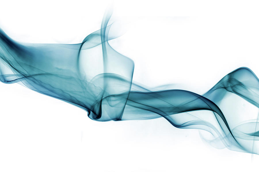Twisting Swathe Of Blue Smoke Photograph by Anthony Bradshaw