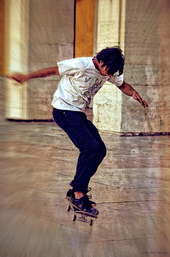 Skateboard Photograph - Twists and Turns by Mary Machare