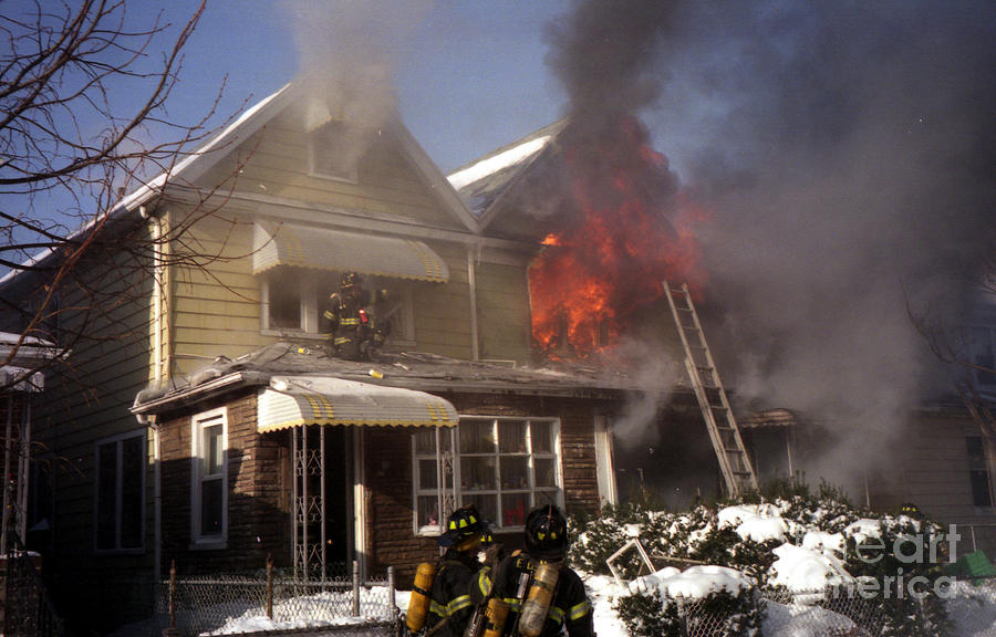 Two Alarm Fire After Blizzard Photograph by Steven Spak