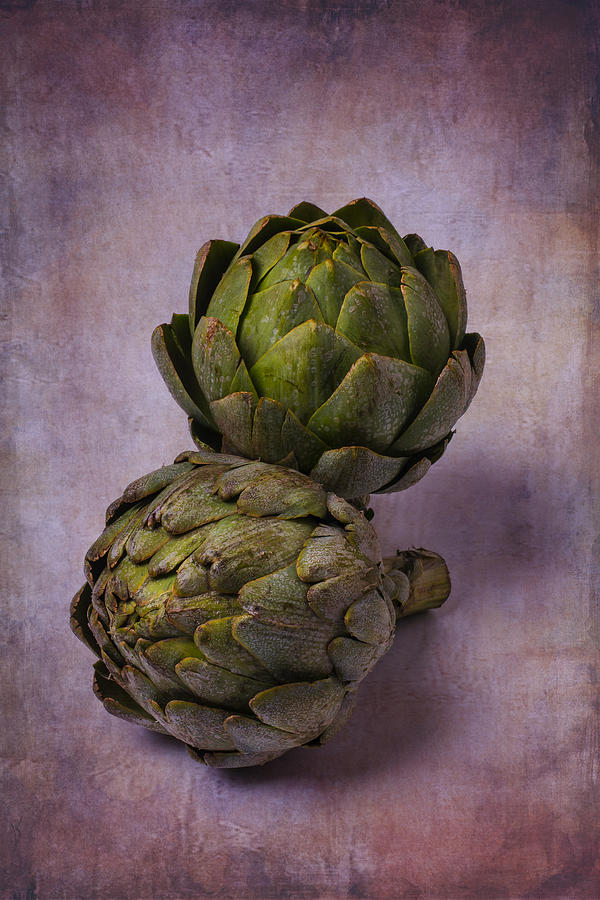 Still Life Photograph - Two Artichokes by Garry Gay