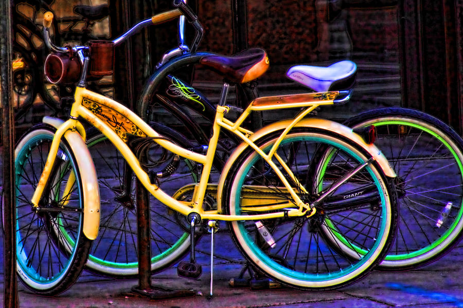 Bicycle Photograph - Two Bikes by Audreen Gieger