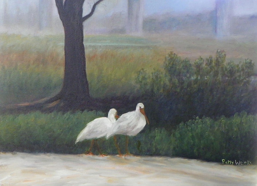 Two Birds on a Morning Walk Painting by Patty Weeks | Fine Art America