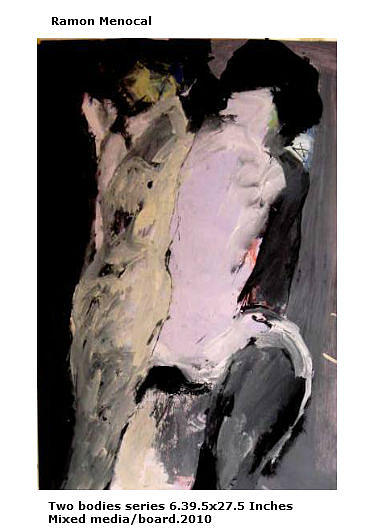 Two bodies series No.6 Painting by Ramon Menocal Two bodies series No.6 Painting by Ramon Menocal