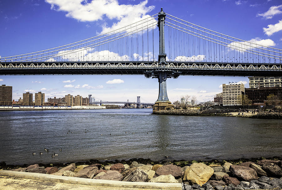Two Bridges View - Manhattan Photograph by Madeline Ellis