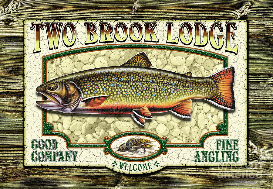 Two Brook Lodge Painting by JQ Licensing
