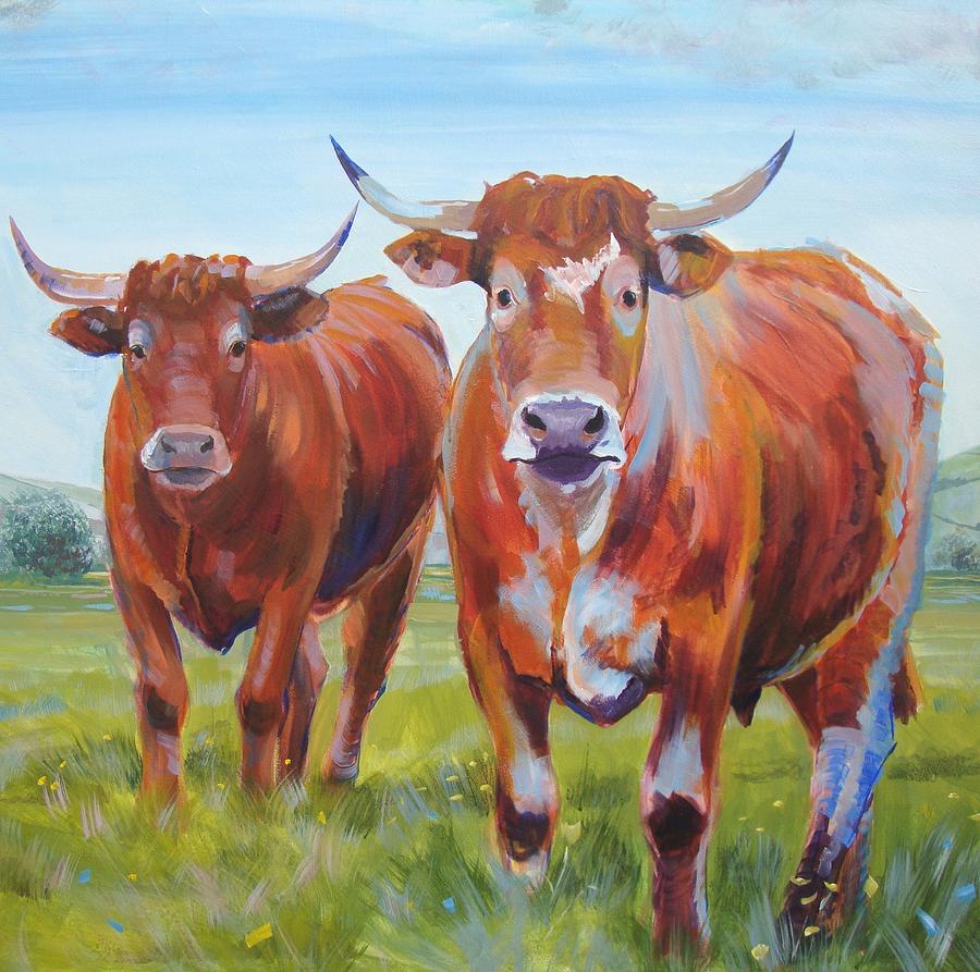 Cows #12 Painting by Mike Jory