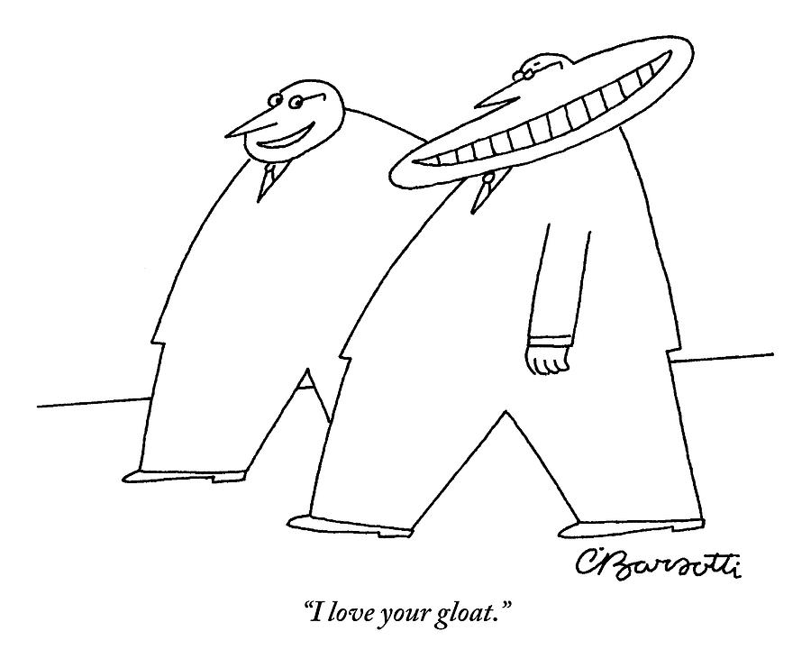 Two Business Man Are Walking. One Drawing by Charles Barsotti