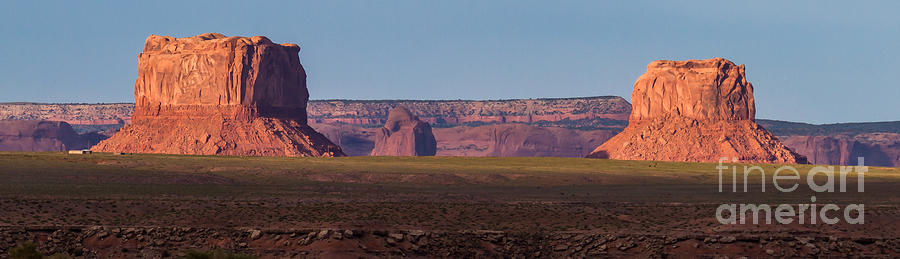 Two Buttes near Round Rock Arizona Photograph by Dan Hartford