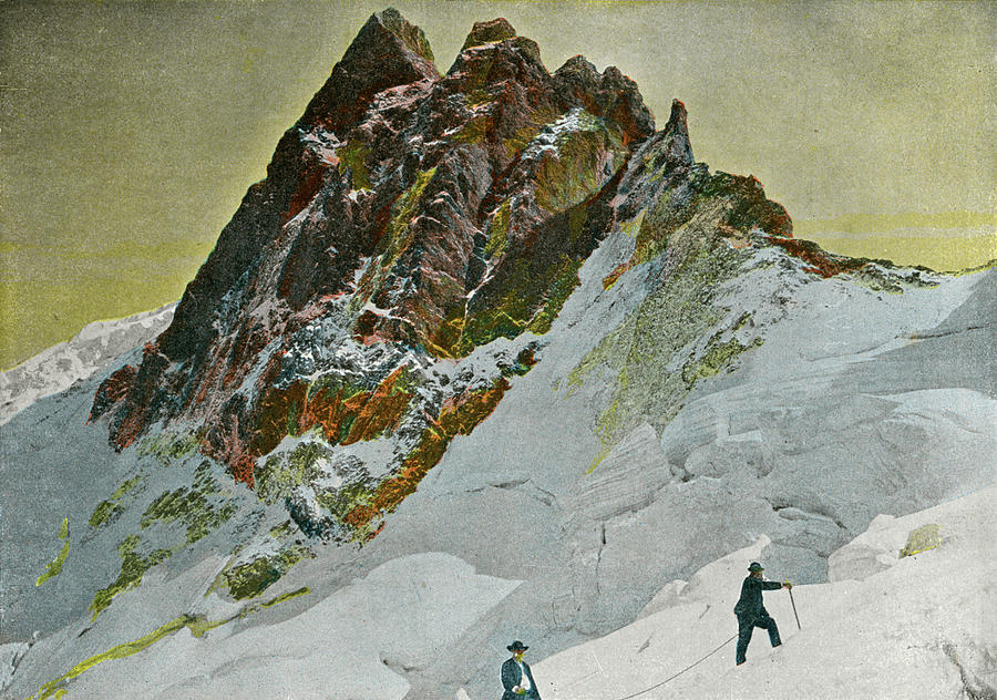 Sports Photograph - Two Climbers Are Photographed by Mary Evans Picture Library