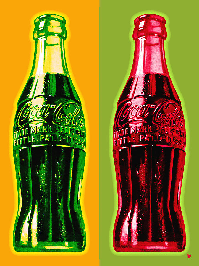 Typography Digital Art - Two Coke Bottles by Gary Grayson