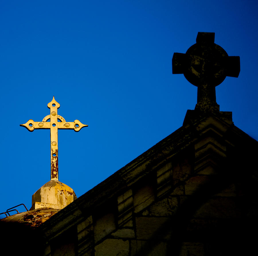 Two Crosses in Jerusalem Photograph by Anthony Doudt