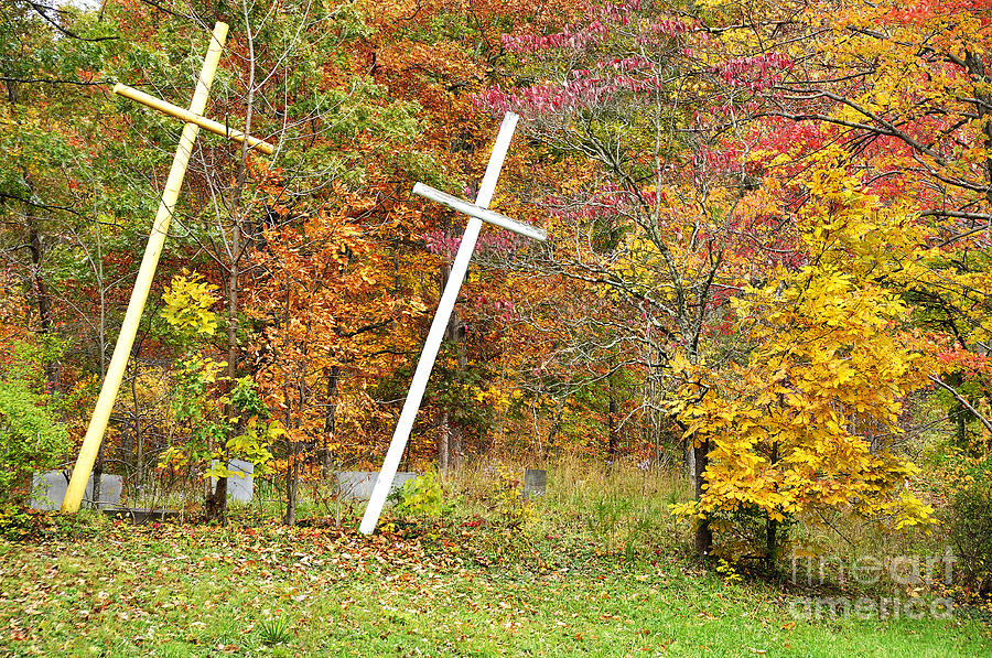 Two Crosses Photograph by Thomas R Fletcher