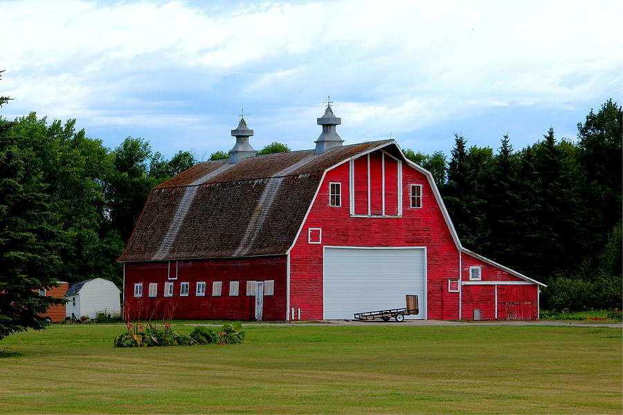 Two Cupola barn Photograph by Larry Trupp
