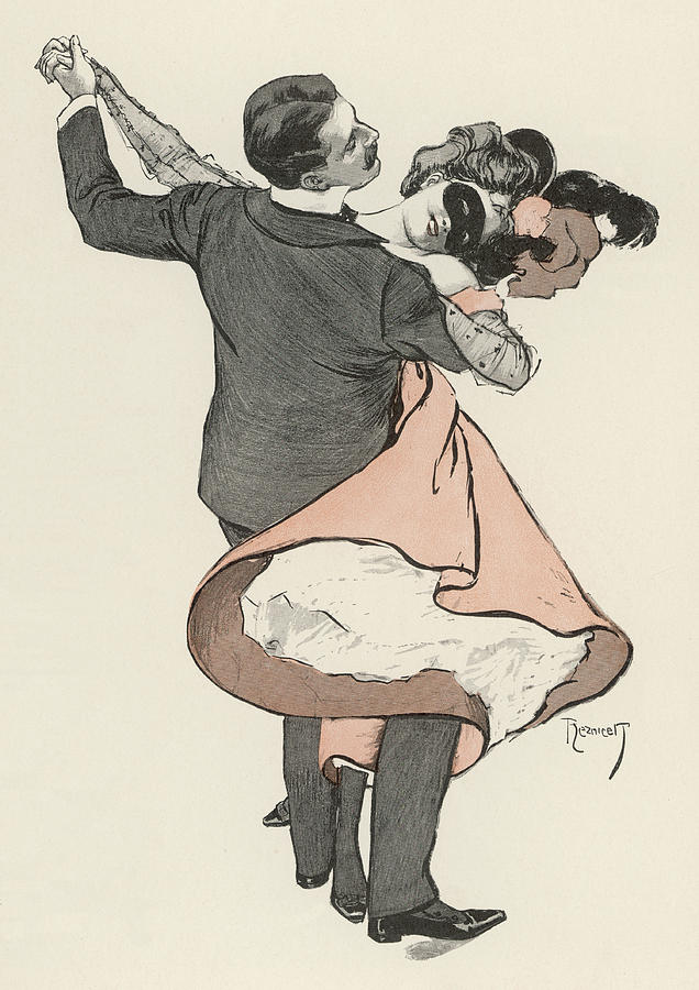 Two Dancers At The Munchen Carnival Drawing by Mary Evans Picture ...