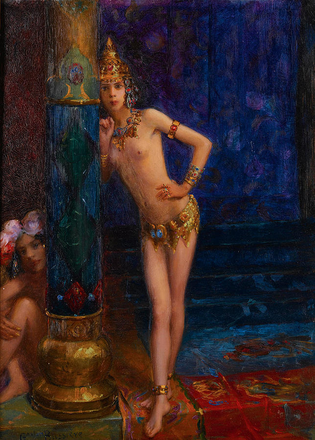 Two Dancers Painting by Gaston Bussiere