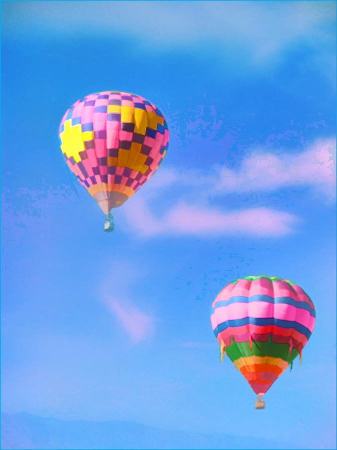 Baloon Painting - I Think I Might Fly Away by Douglas MooreZart
