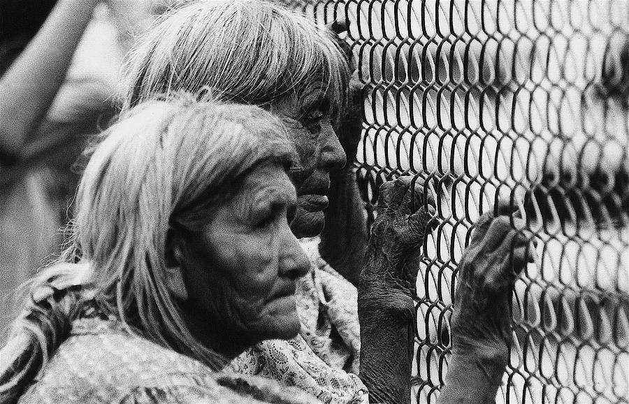 Two Elderly Apache Women  Labor Day Rodeo  White River Arizona 1969 Photograph