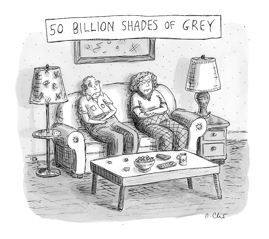 Two Elderly Individuals Sitting On Couch Drawing by Roz Chast