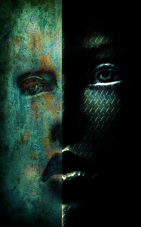Two Face Digital Art by Greg Sharpe