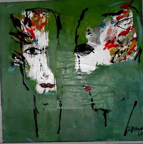 Two faces Painting by Ramon Menocal Two faces Painting by Ramon Menocal