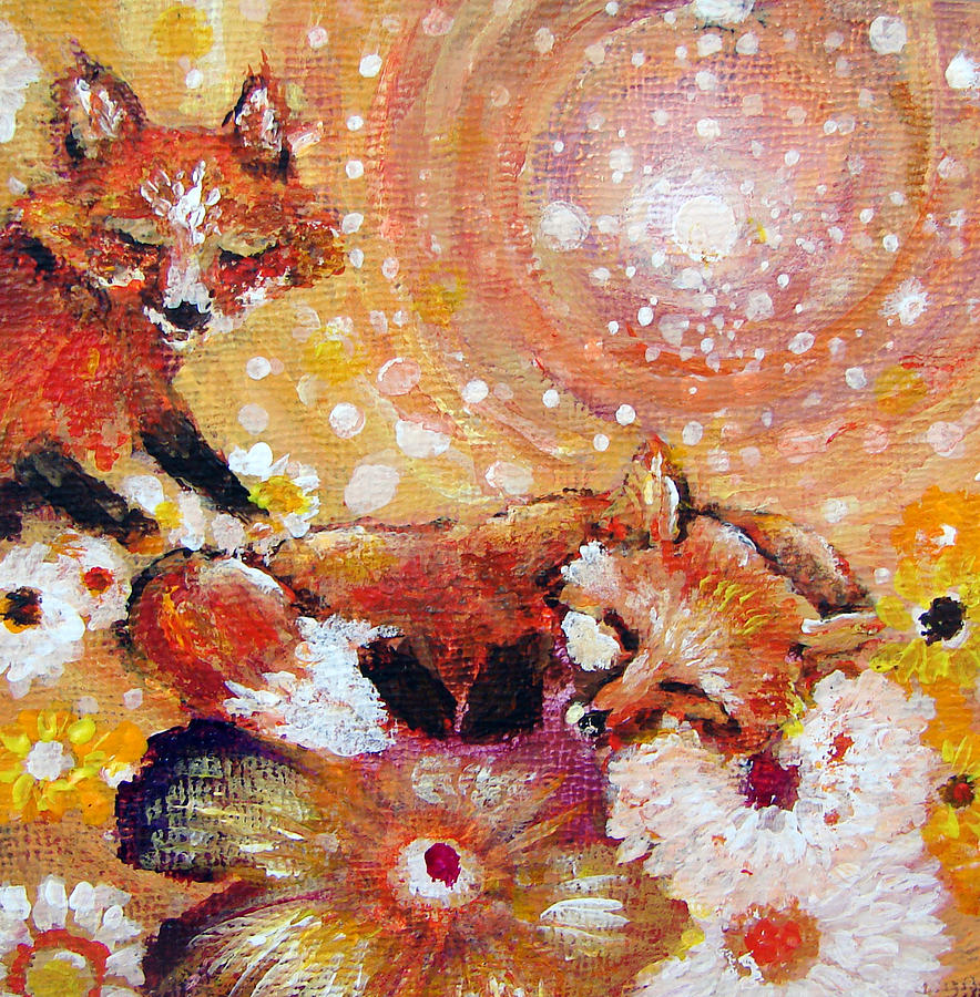 Two Foxes You Have A Friend In Me Painting by Ashleigh Dyan Bayer