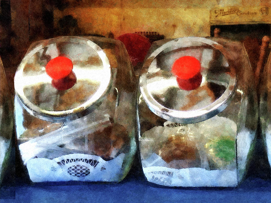 Two Glass Cookie Jars Photograph by Susan Savad