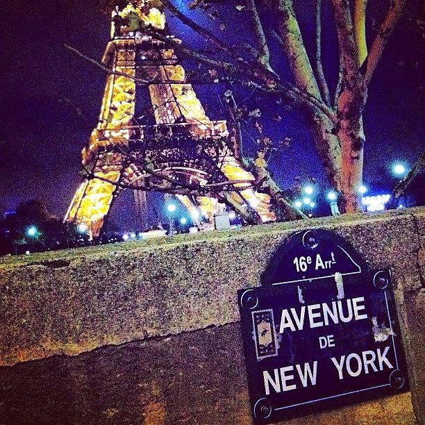 Paris Photograph - Two Great Cities. Paris Vs New York by Sarah Dawson