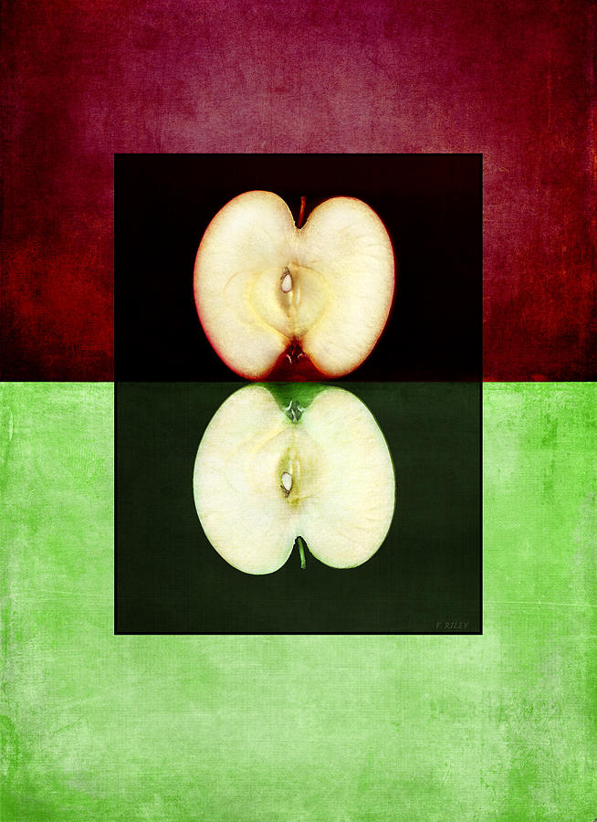 Apple Photograph - Two Halves by Fran Riley