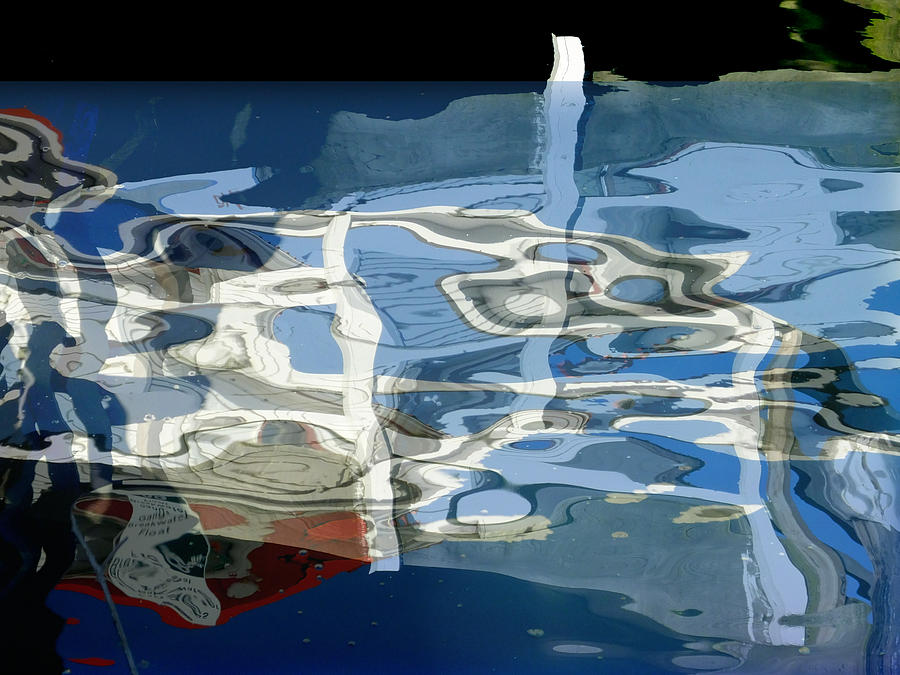 Pattern Photograph - Two Harbour Reflections by Lyn  Perry