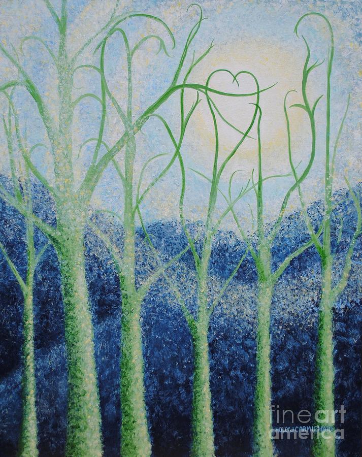 Two Hearts Painting by Holly Carmichael