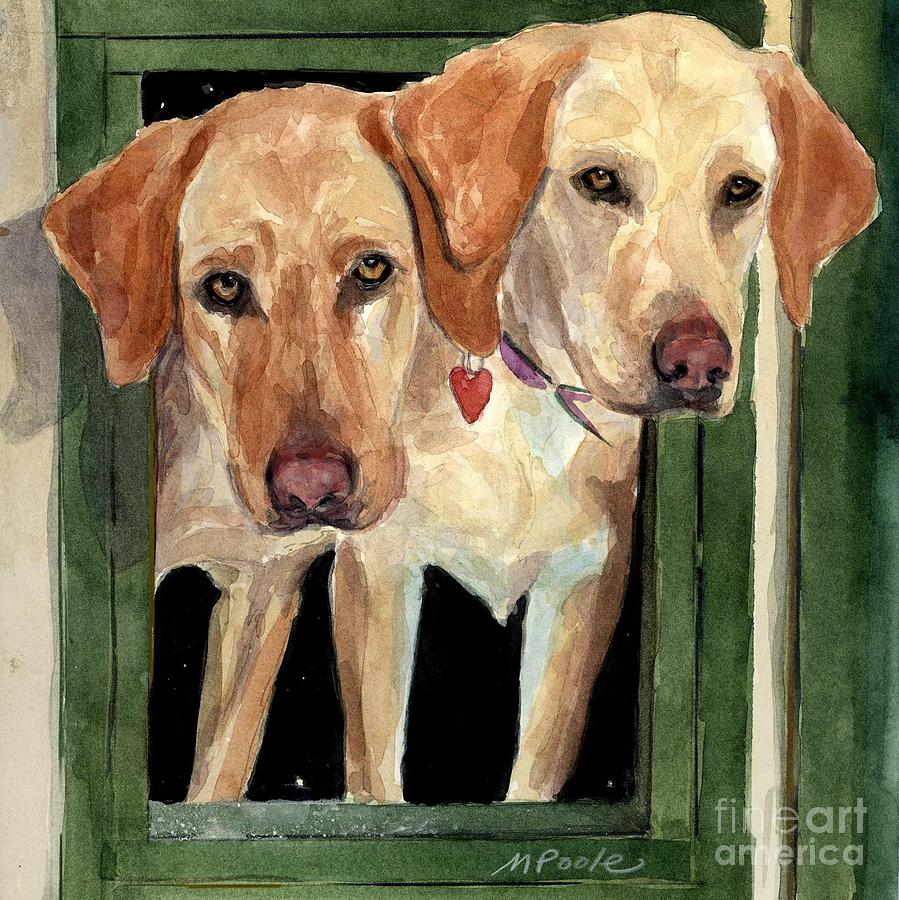 Labrador Retriever Painting - Two Hearts by Molly Poole
