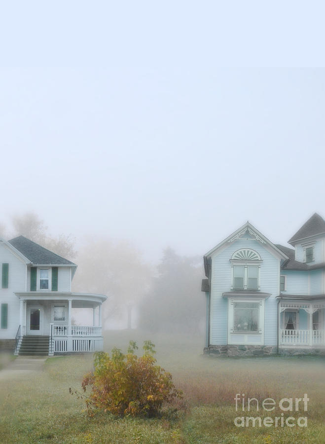 Two Houses in Fog Photograph by Jill Battaglia