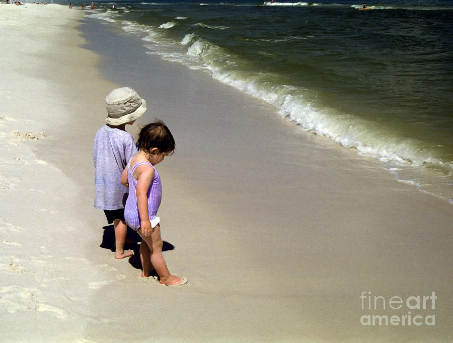 Two Kids at the Beach Photograph by Tom Brickhouse