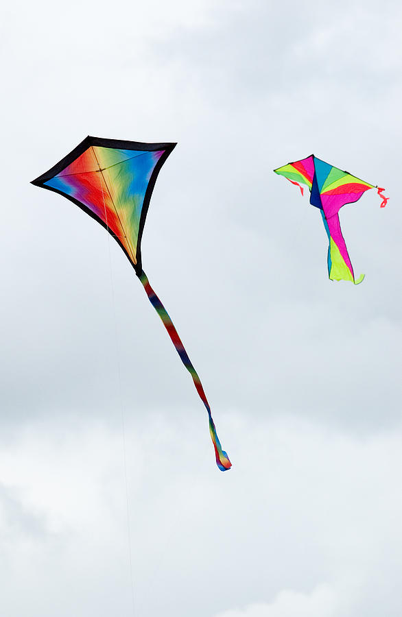 Two kites at the Windscape Kite Festival 2011 Photograph by Rob Huntley