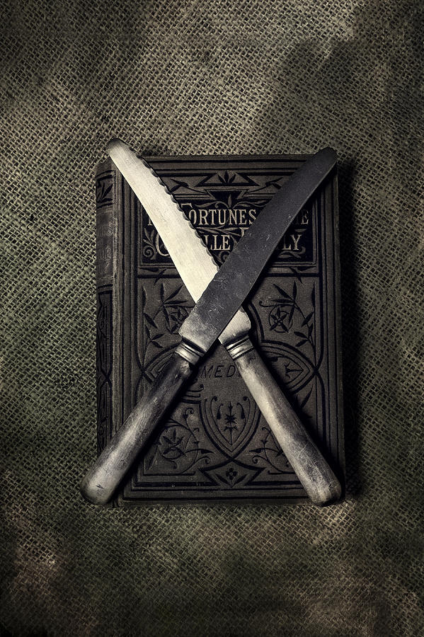 Still Life Photograph - Two Knives And A Book by Joana Kruse